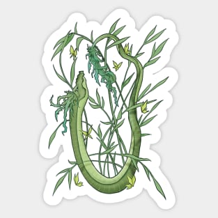 Bamboo Dragon Sticker